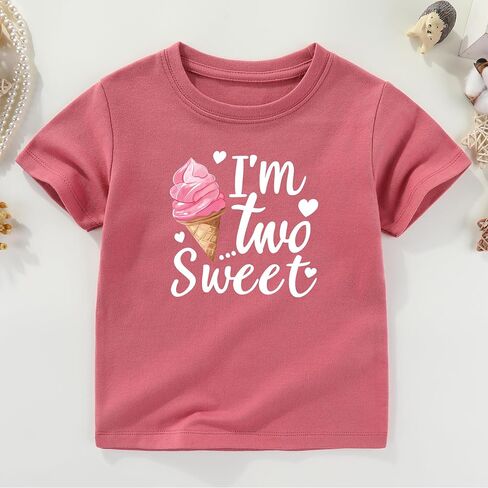 Two Sweet Birthday Outfit Girl 2nd Birthday Shirt Girl 2 Year Old Birthday t Shirt in Kuwait