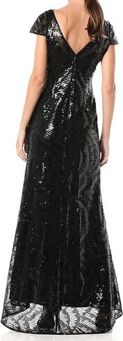 Calvin Klein Women's Cap Sleeve Gown with V Neck Back in Saudi Arabia