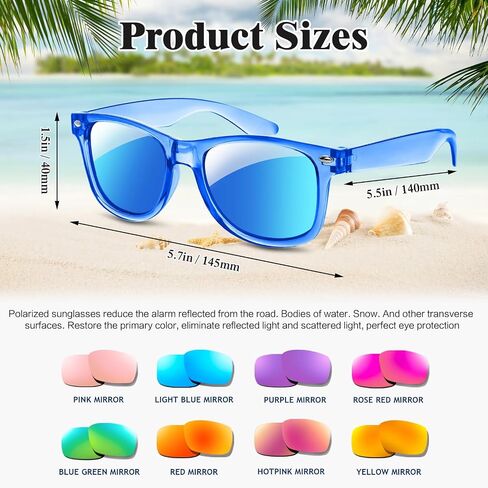 Matcheck 24 Neon Colors Sunglasses Mirrored Lens Bulk Glasses Retro Classic Party Favors Birthday Pool Unisex Adult in Kuwait
