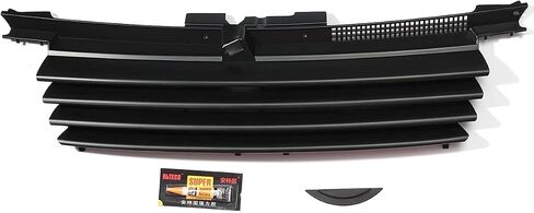 Front Grill Bumper Grille For Volkswagen Jetta/Bora MK4 1999-2005 Horizontal Shape Matte Black in Saudi Arabia