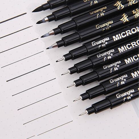 Retractable Rollerball Pen 0.5 mm Multicolor 9 Pack Suit, Nordic Series Ink Colors, Gel Pens Point, Graffiti Pens, Micro-Line Pens in Saudi Arabia