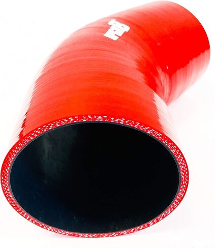 Upgr8 Universal 4-Ply High Performance 4 "45 درجة الكوع مقرنة سيليكون خرطوم 102 مم + T بولت المشبك (4" أحمر) in Kuwait