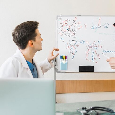 2 PCS Magnetic Pen Marker Holders Dry Erase Marker Magnetic Cup Holder Organizer for Refrigerator Whiteboard Home Office Supplies (Blue+White) in Kuwait