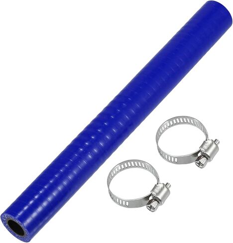 X AUTOHAUX 1 Set 20mm 0.79" ID 200mm 7.87" Length 0 Degree Blue Black Car Silicone Hose with Clamps Coolant Hose Universal in Saudi Arabia