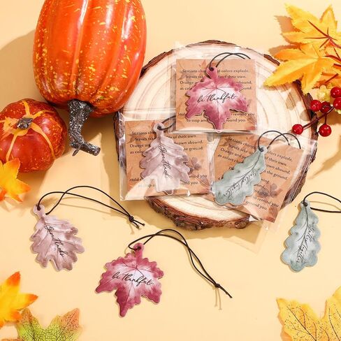 36 Sets Car Air Fresheners Fall Leaves Hanging Ornament Fall Party Gifts Bulk Autumn Maple Leaf Scented with Essential Oils Thanksgiving Party Favors for Women Men Car Decor Party Supplies in Saudi Arabia