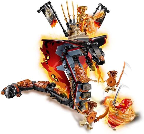 LEGO NINJAGO Fire Fang 70674 Snake Action Toy Building Set with Stud Shooters and Ninja Minifigures Characters, Perfect for Group Play (463 Pieces) in Saudi Arabia