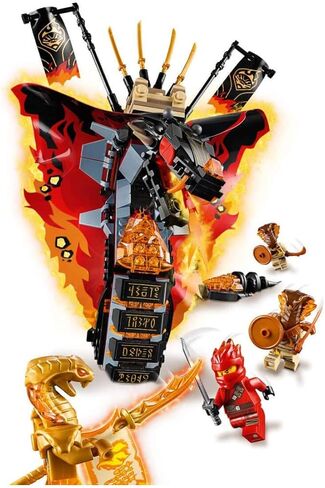LEGO NINJAGO Fire Fang 70674 Snake Action Toy Building Set with Stud Shooters and Ninja Minifigures Characters, Perfect for Group Play (463 Pieces) in Saudi Arabia
