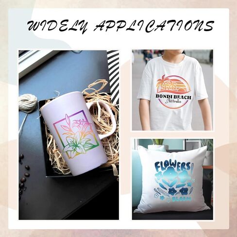 HTVSTD Gradient Sublimation Transfer Ink Paper - 15 Sheets 12"x10" Ombre Color Sublimation Transfer Paper for Tumbler T-Shirts DIY Sublimation Paper Compatible with Cricut/Cameo in Kuwait