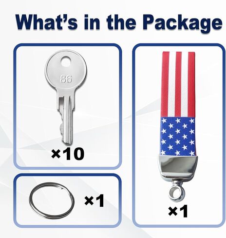 10PCS Equipment Keys CH510, Fit Some Truck Boxes and toolboxes from Delta, Brute Boxes, Better Built, DeeZee, Lund, Tractor Supply, Craftsman, Owens Products, UWS, Northern Tool in Kuwait