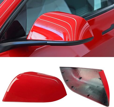 Jaronx Compatible with Tesla Model 3 Side Mirror Cover Replacement 2017 2018 2019 2020 2021 2022 2023 2024, Driver Side Rear View Mirror Cover, Door Mirror Cover Caps for Model 3 Accessories(Black) in Kuwait