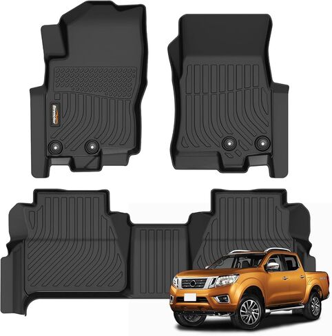 سجادات أرضية Binmotor لجميع الأحوال الجوية لسيارة Nissan Frontier Crew Cab 2025 2024 2023 2022، سجادات أرضية السيارة Frontier، سجادات مقاومة للماء لسيارة Nissan Frontier Crewcab PRO-4X丨PRO-X丨S丨SV丨SL in Saudi Arabia