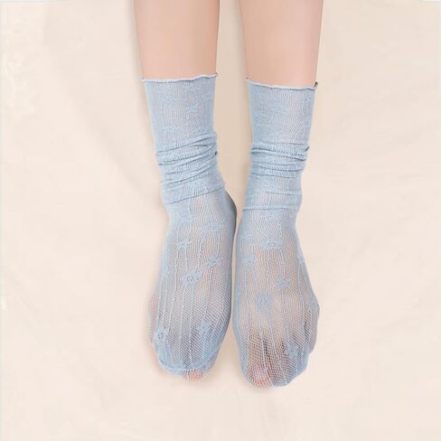 Benefeet Sox Loose Lace Ankle Socks Lace Women Tulle Socks Dress Socks Sexy See Through Socks Transparent Pretty Socks in Kuwait
