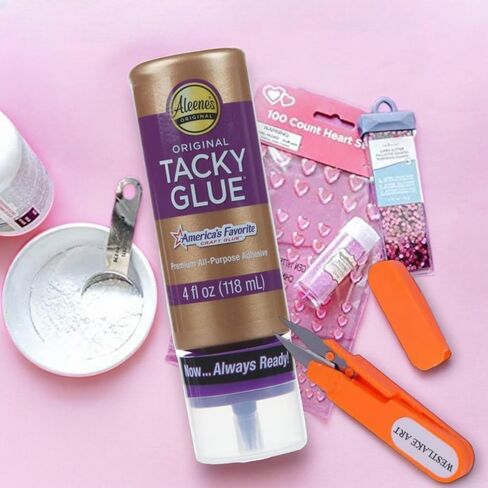 Always Ready Tacky Glue, 4 oz, Bundle with Westlake Art Embroidery Scissors - Versatile Crafting Adhesive, Dries Clear, Strong Flexible Bond for Paper, Fabric, Wood, Ceramics~ [Pack of 3] in Saudi Arabia