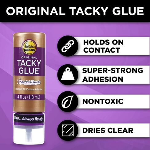 Always Ready Tacky Glue, 4 oz, Bundle with Westlake Art Embroidery Scissors - Versatile Crafting Adhesive, Dries Clear, Strong Flexible Bond for Paper, Fabric, Wood, Ceramics~ [Pack of 3] in Saudi Arabia