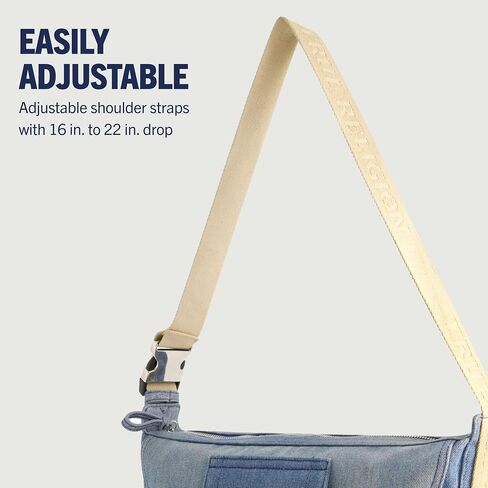 True Religion Women's Shoulder Bag Purse, Washed Denim Medium Hobo Handbag with Adjustable Strap in Saudi Arabia