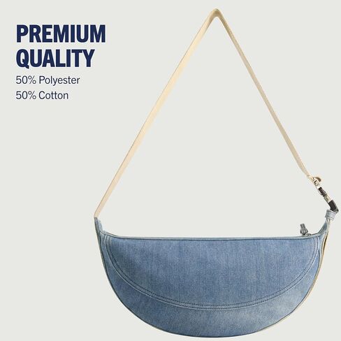True Religion Women's Shoulder Bag Purse, Washed Denim Medium Hobo Handbag with Adjustable Strap in Saudi Arabia
