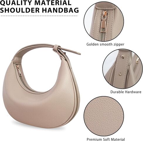 Women Crescent Shoulder Handbag-Large Capacity Crossbody Hobo Purse, Trendy Crescent Bag Clutch Handbag with Adjustable Strap in Kuwait