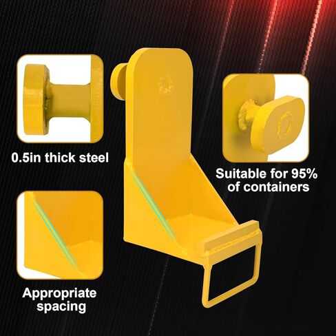 Heavy-Duty Shipping Container Jack Lug with Easy-Grip Handle, 74000 LBS Leveling Attachment Storage Container Leveler Booster for Sea Cans H- Enhanced Stability, Yellow in Kuwait