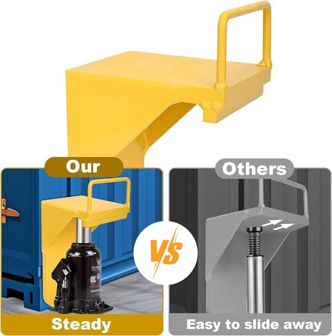 Heavy-Duty Shipping Container Jack Lug with Easy-Grip Handle, 74000 LBS Leveling Attachment Storage Container Leveler Booster for Sea Cans H- Enhanced Stability, Yellow in Kuwait