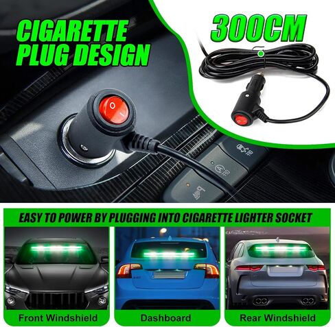 OPP ULITE Led Strobe Light Bar أبيض أخضر مع لوحة تحكم، 80 قطعة LED، 20 وضعًا، 32 بوصة تحذير وامض للسلامة من خطر الزجاج الأمامي/الخلفي أضواء مستشار المرور في حالات الطوارئ للمركبات والشاحنات in Saudi Arabia