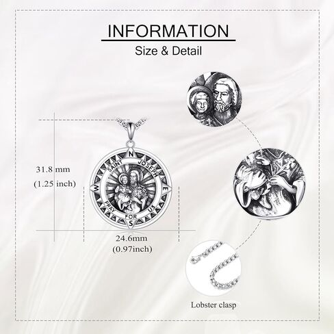 قلادة سانت 925 من الفضة الاسترليني St تميمة الراعي الديني مجوهرات للرجال والنساء in Kuwait