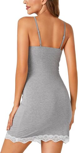 KIFOVEN Women’s Sexy Lace Nightgown Sleeveless Lingerie Sleepwear Pj Dress Spaghetti Strap Chemise Nightdress Sleepshirt in Saudi Arabia