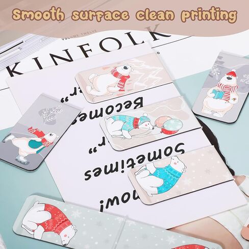 12 قطعة من الإشارات المرجعية المغناطيسية لعيد الميلاد، إشارات مرجعية لطيفة للأطفال، مقاطع صفحة مغناطيسية، إشارة مرجعية مع نمط الدب القطبي، علامات صفحة مغناطيسية للأطفال، هدايا أعياد الميلاد، جوائز الفصل الدراسي، طلاب المدرسة in Kuwait