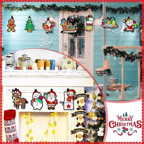 Syhood 36 Pcs Color Your Own Christmas Ornaments Fuzzy Velvet DIY Christmas Ornaments Velvet Art Mini Tree Ornaments Rustic Christmas Decorations for Family Holiday Project Xmas Tree Decor in Saudi Arabia