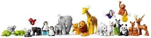LEGO DUPLO Town Wild Animals of The World 10975 Building Toy Set for Preschool Kids, Toddler Boys and Girls Ages 2+ (142 Pieces) in Saudi Arabia