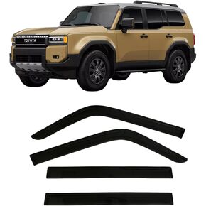 2024 2025 Tape-On Side Window Rain Guards for Toyota Land Cruiser Visor Deflectors First Edition 1958 J250