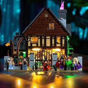 LED Lighting Compatible with Lego Disney Hocus Pocus: The Sanderson Sisters' Cottage 21341, Light Kit Compatible with Lego 21341, NOT Included The Model Set(18 Key RC Version)