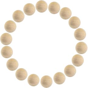 100Pcs 1/2 Inch Unfinished Natural Wooden Balls, 12mm Round Wood Craft Spheres for DIY Projects, Arts and Crafts, Decoration - No Hole