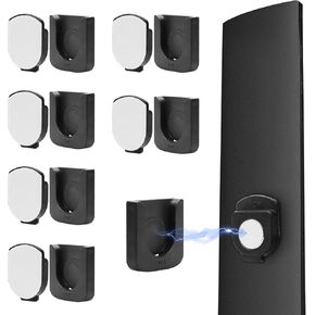 6pcs Magnetic Remote Control Holders, Adhesive Remote Control Holder Wall Mount Innovative Slot Design Remote Control Holder for Wall Home Office Remote Control Storage (White)