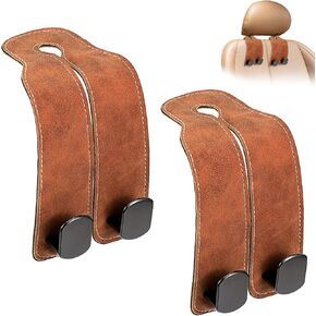 cobee 2Pcs Car Seat Back Storage Hooks, Car Seat Hooks for Headrest Car Purse Hook Double Headrest Hooks Purse Phone Holder Car Hanger Storage for Purses Handbags Phone(Black)