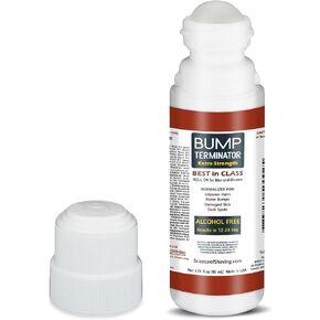 BUMP Terminator EXTRA STRENGTH, Alcohol FREE Anti Razor Bumps, Ingrown Hair, Skin Treatment for Face, Neck, Bikini area, Legs-After Shave & Dark Spot Corrector, Unisex Roll On in Kuwait