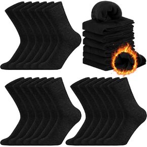 12 Pairs Thin Merino Wool Dress Socks Lightweight Merino Wool Trouser Socks Winter Warm Thin Wool Socks for Men Women