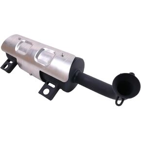 HOLDWELL Black Exhaust System Manifold Muffler Silencer Assembly 1263595 1263311 1262446 Compatible with 2015-2023 Polaris Ranger 500 570 CREW EPS