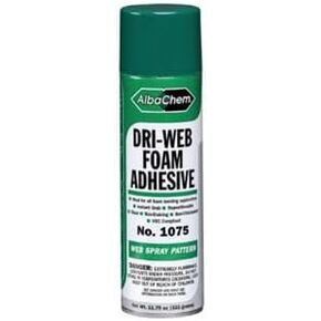 AlbaChem Dri-Web Foam Adhesive Spray 12 Oz. 1075 (Pack of 1) Repositionable and Multipurpose Bonding for Foam to Foam, Foam to Fabric, Foam to Wood, Foam to Paper in Kuwait