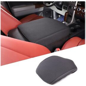 Armrest Box Cover, Center Console Armrest Cover Kit Compatible with Toyota Tundra 2007-2013 & Toyota Sequoia 2008-2015, Console Armrest Cushion Automotive Customized Console Armrest Cushion (leather)