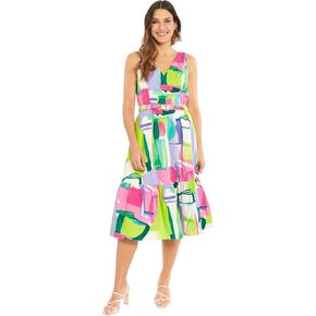 London Times V-Neck Sleeveless Cocktail Wedding Guest & Summer Dresses for Women