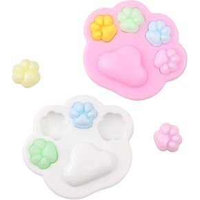 Anboor 2Pcs Cat Paw Squishies Toys,Colorful Squeeze Paw Palette Toy for Kids,Sensory Toy Relief Stess Toy Set for Kids Adult,Kawaii Animal Paw Fidget Toy Novelty for Party Birthday