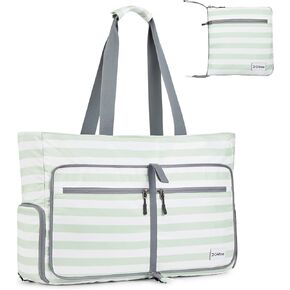 G4Free Beach Bags for Women, Large Foldable Travel Tote Bag with Zipper, Waterproof Sandproof Beach Tote Pool Bag