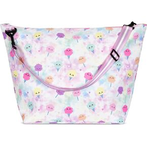 iscream Girls' Weekender Travel Tote Bag with Adjustable Strap and Interior Zipper Pocket - Soft & Sweet Collection