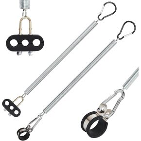 2 PCS 20" Single Tender Spring Kit with Hose Holder and 3-Hole Clamp Holder Heavy Duty Tender Spring for Semi Truck Air Lines Kit 2 Style Air Lines Holders for Trailer Tractor