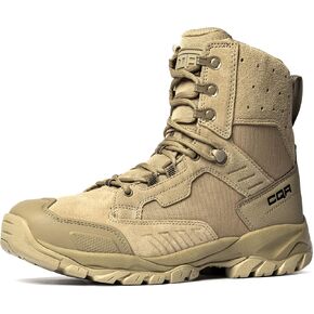 CQR Men's Military Tactical Boots, Lightweight 6 Inches Combat Boots, Durable EDC Outdoor Work Boots in Kuwait