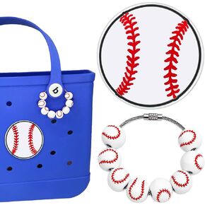 Sports Charms for Bogg Bag Insert Decorative Bogg Bag Charms Baseball, football, basketball baseball charms for bogg bag All Models, Sports Wooden Beads Charm for Bogg Bag Accessories Charms Set