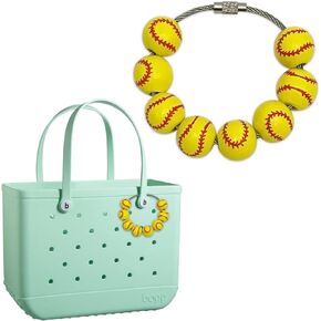 Sports Charms for Bogg Bag Insert Decorative Bogg Bag Charms Baseball, football, basketball baseball charms for bogg bag All Models, Sports Wooden Beads Charm for Bogg Bag Accessories Charms Set
