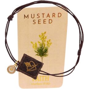 Westmon Works Faith of a Mustard Seed Bracelet Gift Set Scapular Adjustable Wrist Accessory with Holy Prayer Card