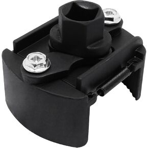 Adjustable Oil Filter Wrench,60-80mm (2.36-3.15 inch)1/2" Drive Universal Oil Filter Removal Tool,with 2 Durable Non Slip Serrated Jaws,Tool Perfect Fits Small Medium-Sized Spin-On Oil Filters
