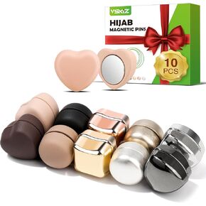Strong Magnetic Hijab Pins, 4 Pack Powerful Hijab Magnets Multi-Use Pinless Hijab Magnetic Pins, Colorful Magnet Pins Scarf Magnetic Pin No-Snag Brooch Clasp for Clothes Dress Scarves (Matte)